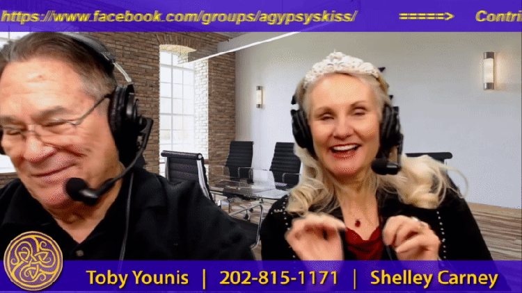 toby Younis and Shelley Carney dance in their chairs