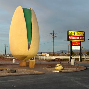 Giant pistachio outside of PistachioLand