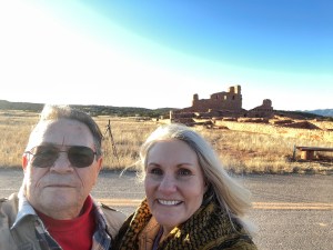 Toby Younis and Shelley Carney at the Salinas Pueblo ruins