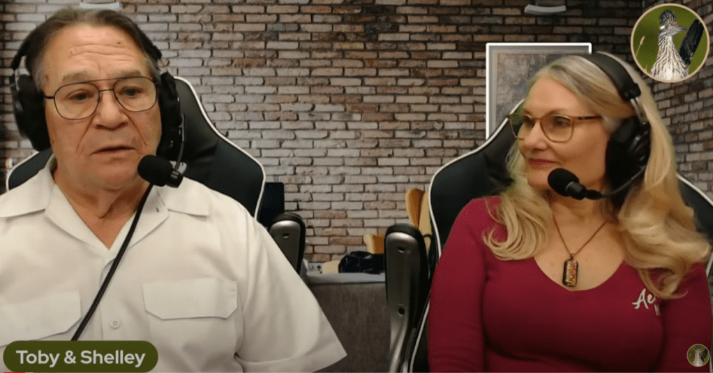 Toby Younis and Shelley Carney livestreaming on New Mexico Day Trips YouTube channel