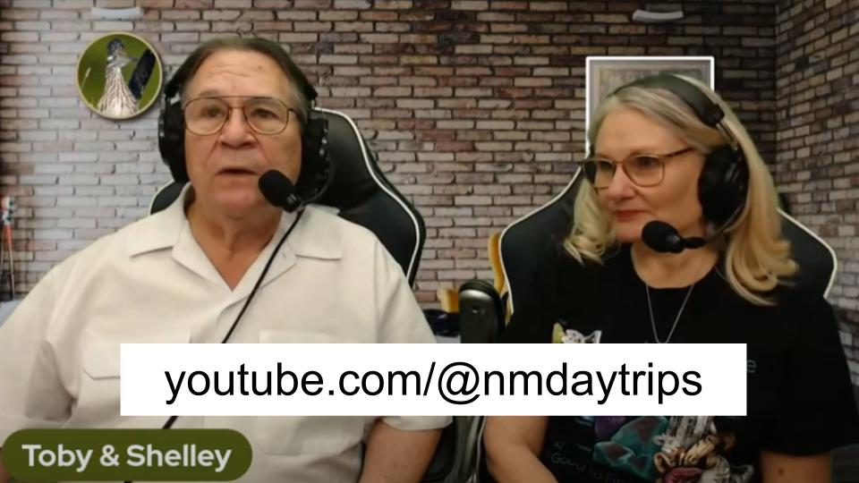 Toby Younis and Shelley Carney on New Mexico Day Trips YouTube channel